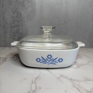 Vintage Corning Ware P-1-B Blue Cornflower – 1 Qt Casserole w/ Lid Mid-Mod 60s